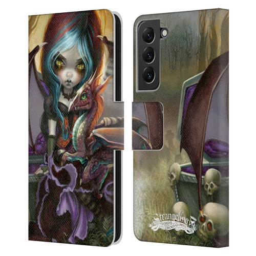 Strangeling Dragon Vampire Fairy Leather Book Wallet Case Cover For Samsung Galaxy S22+ 5G