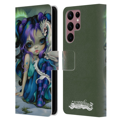 Strangeling Dragon Frost Winter Fairy Leather Book Wallet Case Cover For Samsung Galaxy S22 Ultra 5G