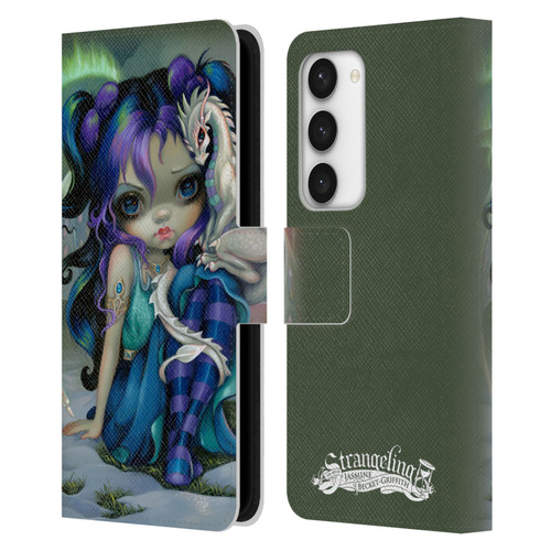 Strangeling Dragon Frost Winter Fairy Leather Book Wallet Case Cover For Samsung Galaxy S23 5G
