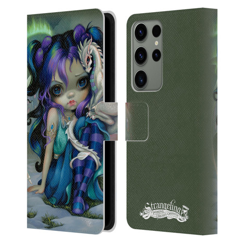 Strangeling Dragon Frost Winter Fairy Leather Book Wallet Case Cover For Samsung Galaxy S23 Ultra 5G