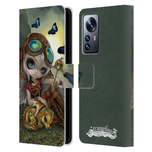 Strangeling Dragon Steampunk Fairy Leather Book Wallet Case Cover For Xiaomi 12 Pro