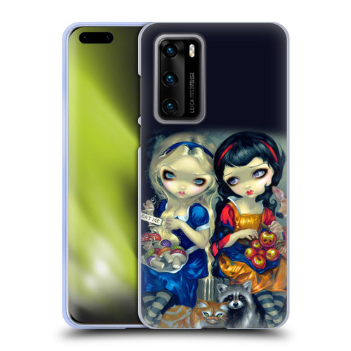 Strangeling Art Girls With Cat And Raccoon Soft Gel Case for Huawei P40 5G