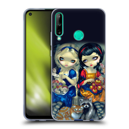 Strangeling Art Girls With Cat And Raccoon Soft Gel Case for Huawei P40 lite E