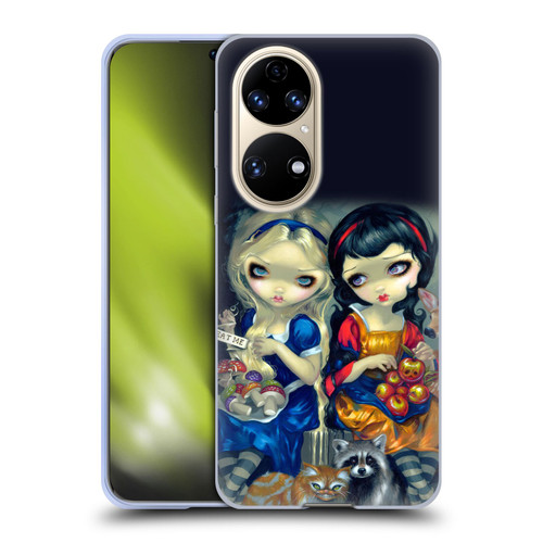 Strangeling Art Girls With Cat And Raccoon Soft Gel Case for Huawei P50