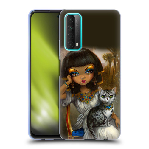 Strangeling Art Egyptian Girl with Cat Soft Gel Case for Huawei P Smart (2021)