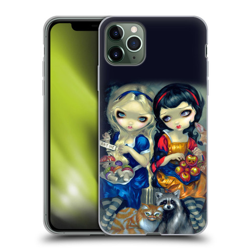Strangeling Art Girls With Cat And Raccoon Soft Gel Case for Apple iPhone 11 Pro Max