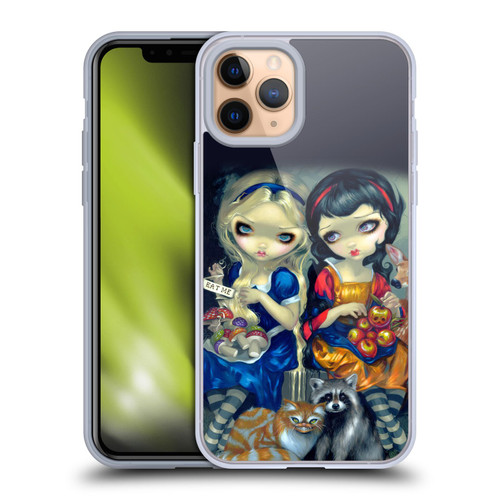 Strangeling Art Girls With Cat And Raccoon Soft Gel Case for Apple iPhone 11 Pro