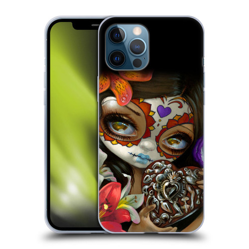 Strangeling Art Day of Dead Heart Charm Soft Gel Case for Apple iPhone 12 Pro Max