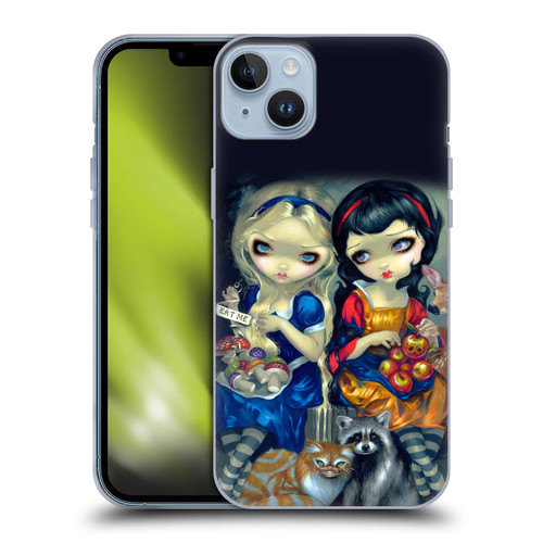 Strangeling Art Girls With Cat And Raccoon Soft Gel Case for Apple iPhone 14 Plus