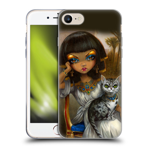 Strangeling Art Egyptian Girl with Cat Soft Gel Case for Apple iPhone 7 / 8 / SE 2020 & 2022