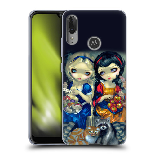 Strangeling Art Girls With Cat And Raccoon Soft Gel Case for Motorola Moto E6 Plus