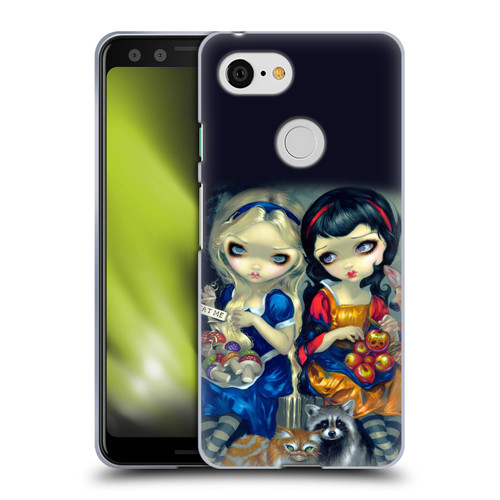 Strangeling Art Girls With Cat And Raccoon Soft Gel Case for Google Pixel 3