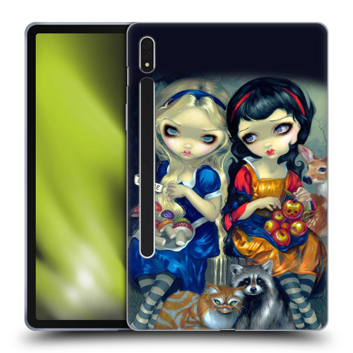 Strangeling Art Girls With Cat And Raccoon Soft Gel Case for Samsung Galaxy Tab S8