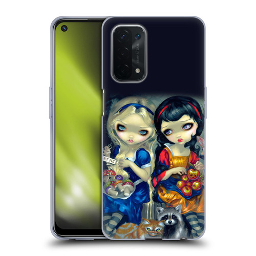 Strangeling Art Girls With Cat And Raccoon Soft Gel Case for OPPO A54 5G