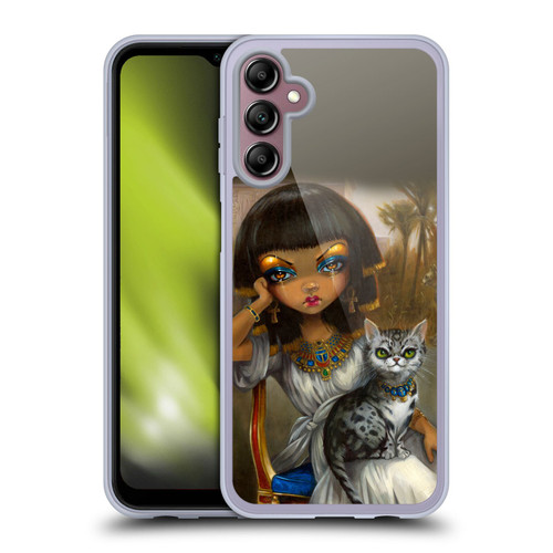 Strangeling Art Egyptian Girl with Cat Soft Gel Case for Samsung Galaxy A14 5G