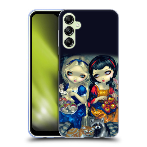 Strangeling Art Girls With Cat And Raccoon Soft Gel Case for Samsung Galaxy A14 5G