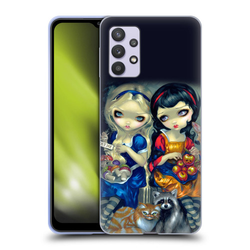 Strangeling Art Girls With Cat And Raccoon Soft Gel Case for Samsung Galaxy A32 5G / M32 5G (2021)