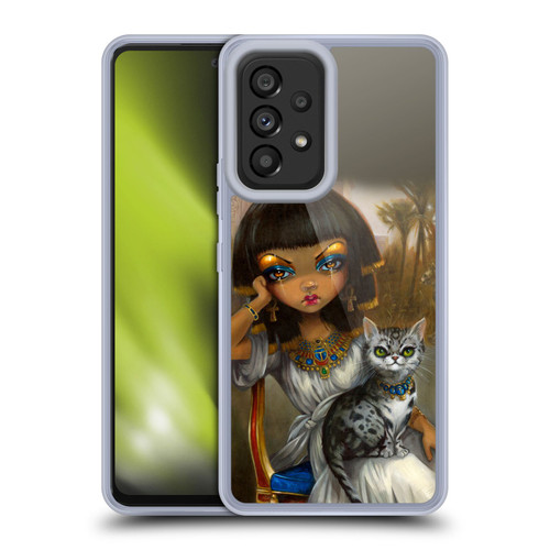 Strangeling Art Egyptian Girl with Cat Soft Gel Case for Samsung Galaxy A53 5G (2022)
