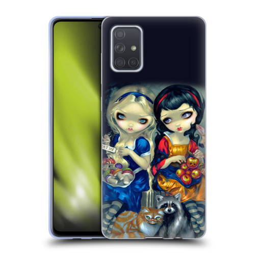 Strangeling Art Girls With Cat And Raccoon Soft Gel Case for Samsung Galaxy A71 (2019)