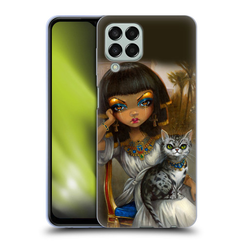 Strangeling Art Egyptian Girl with Cat Soft Gel Case for Samsung Galaxy M33 (2022)