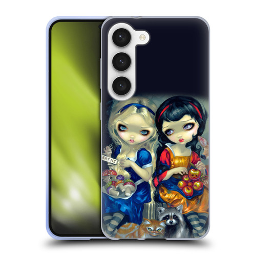Strangeling Art Girls With Cat And Raccoon Soft Gel Case for Samsung Galaxy S23 5G