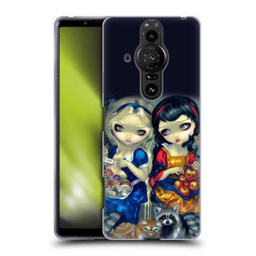 Strangeling Art Girls With Cat And Raccoon Soft Gel Case for Sony Xperia Pro-I
