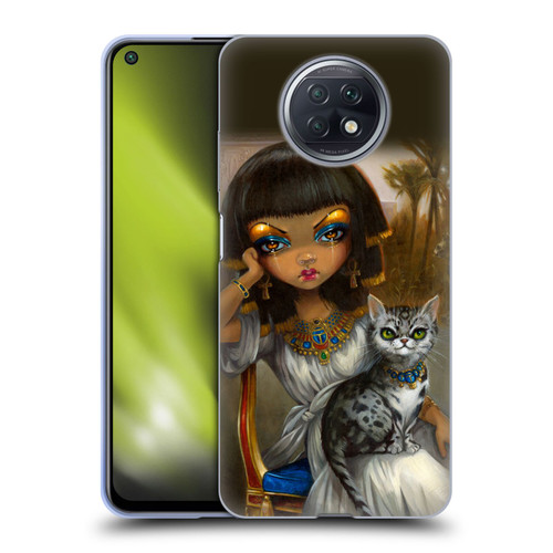 Strangeling Art Egyptian Girl with Cat Soft Gel Case for Xiaomi Redmi Note 9T 5G
