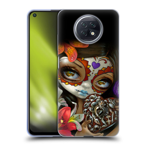 Strangeling Art Day of Dead Heart Charm Soft Gel Case for Xiaomi Redmi Note 9T 5G