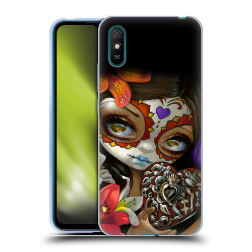 Strangeling Art Day of Dead Heart Charm Soft Gel Case for Xiaomi Redmi 9A / Redmi 9AT