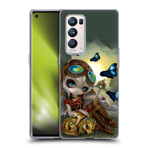 Strangeling Dragon Steampunk Fairy Soft Gel Case for OPPO Find X3 Neo / Reno5 Pro+ 5G