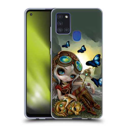 Strangeling Dragon Steampunk Fairy Soft Gel Case for Samsung Galaxy A21s (2020)