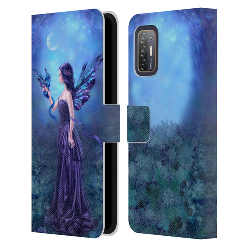 Rachel Anderson Fairies Iridescent Leather Book Wallet Case Cover For HTC Desire 21 Pro 5G