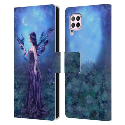 Rachel Anderson Fairies Iridescent Leather Book Wallet Case Cover For Huawei Nova 6 SE / P40 Lite