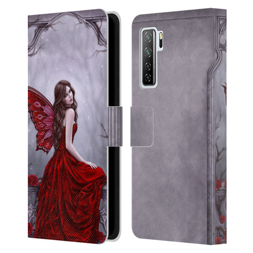 Rachel Anderson Fairies Winter Rose Leather Book Wallet Case Cover For Huawei Nova 7 SE/P40 Lite 5G