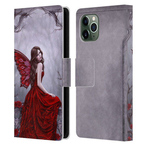 Rachel Anderson Fairies Winter Rose Leather Book Wallet Case Cover For Apple iPhone 11 Pro