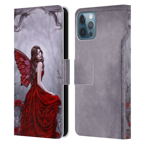 Rachel Anderson Fairies Winter Rose Leather Book Wallet Case Cover For Apple iPhone 12 / iPhone 12 Pro
