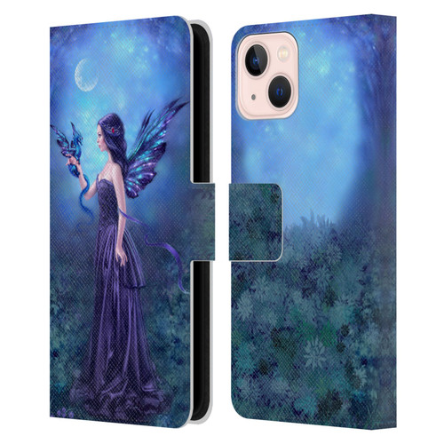 Rachel Anderson Fairies Iridescent Leather Book Wallet Case Cover For Apple iPhone 13