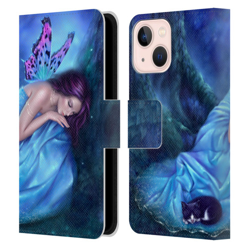 Rachel Anderson Fairies Serenity Leather Book Wallet Case Cover For Apple iPhone 13 Mini