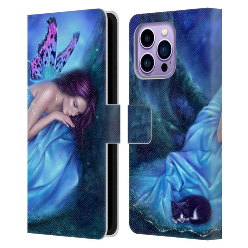 Rachel Anderson Fairies Serenity Leather Book Wallet Case Cover For Apple iPhone 14 Pro Max