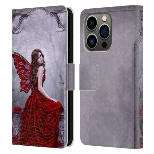 Rachel Anderson Fairies Winter Rose Leather Book Wallet Case Cover For Apple iPhone 14 Pro