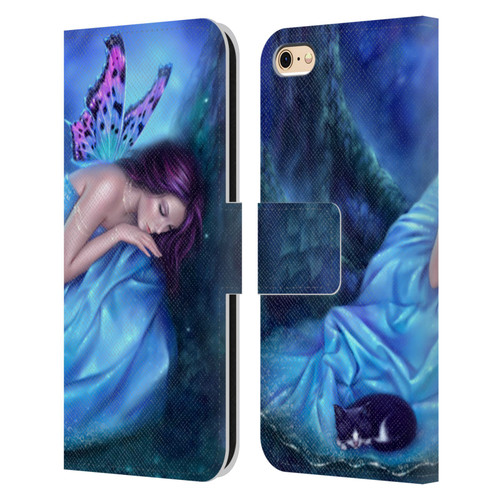 Rachel Anderson Fairies Serenity Leather Book Wallet Case Cover For Apple iPhone 6 / iPhone 6s