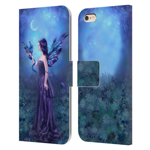 Rachel Anderson Fairies Iridescent Leather Book Wallet Case Cover For Apple iPhone 6 Plus / iPhone 6s Plus