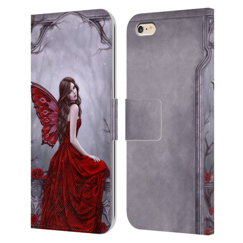 Rachel Anderson Fairies Winter Rose Leather Book Wallet Case Cover For Apple iPhone 6 Plus / iPhone 6s Plus