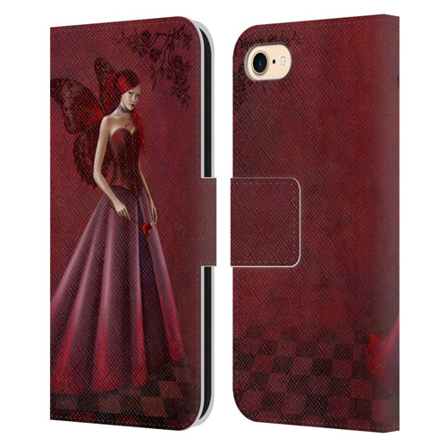 Rachel Anderson Fairies Queen Of Hearts Leather Book Wallet Case Cover For Apple iPhone 7 / 8 / SE 2020 & 2022