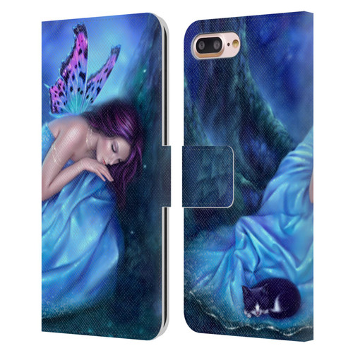 Rachel Anderson Fairies Serenity Leather Book Wallet Case Cover For Apple iPhone 7 Plus / iPhone 8 Plus