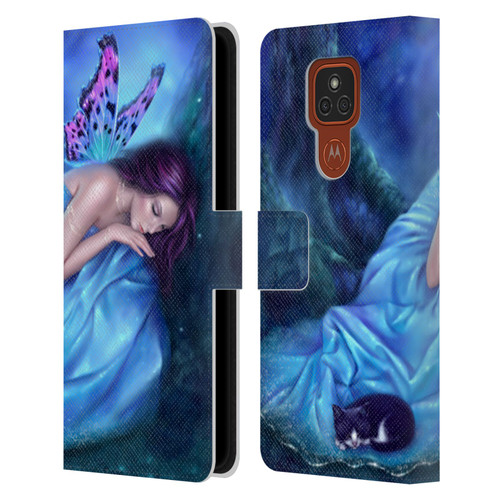 Rachel Anderson Fairies Serenity Leather Book Wallet Case Cover For Motorola Moto E7 Plus