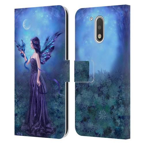 Rachel Anderson Fairies Iridescent Leather Book Wallet Case Cover For Motorola Moto G41