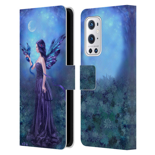 Rachel Anderson Fairies Iridescent Leather Book Wallet Case Cover For OnePlus 9 Pro