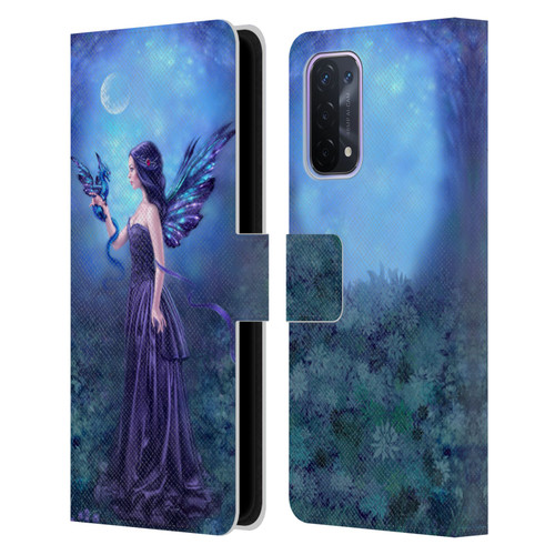 Rachel Anderson Fairies Iridescent Leather Book Wallet Case Cover For OPPO A54 5G