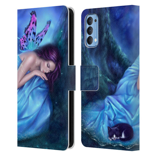 Rachel Anderson Fairies Serenity Leather Book Wallet Case Cover For OPPO Reno 4 5G